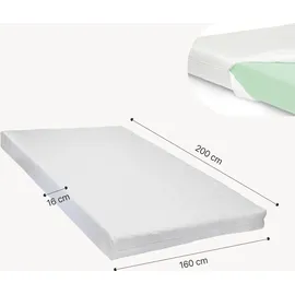 [en.casa] LED Polsterbett Tröstiar mit Matratze 160x200cm Anthrazit