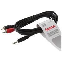 Hama Audio-Kabel 3,5-mm-Klinken-Stecker / 2x Cinch-Stecker 2,0m (30455)