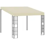 vidaXL Wand-Pavillon 3x3 m Creme Stoff