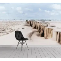 Queence Fototapete »Sylt«, bedruckt-Meer-Motiv-realistisch-Strand, Wandpaneele, selbstklebend, Tapete, Sticker, Wanddeko,