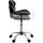 vidaXL Friseur Rollhocker Schwarz Kunstleder