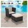 furnicato Gartensessel 77 x 67 x 73 cm schwarz 1 St.