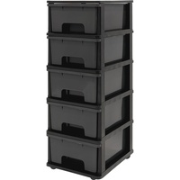 ABBAware Schubladenschrank auf Rädern, Schubladencontainer, 5 große 17 Liter Schubladen, der Umwelt zuliebe aus recyclebarem PP Kunststoff, in schönen Farbvarianten
