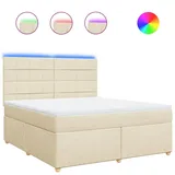 vidaXL Boxspringbett 180 x 200 cm Creme