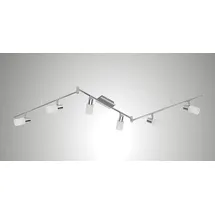 Trango LED Deckenleuchte, Chrom & Alu gebürstet *GRACE* inkl. Leuchtmittel - Silber