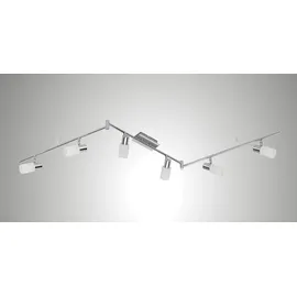 Trango LED Deckenleuchte, Chrom & Alu gebürstet *GRACE* inkl. Leuchtmittel - Silber