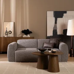 Bronx71 Sofa Maine2,5 Sitzer Bouclé braun/grau