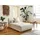 best mobilier Onyx – modulare 4-Sitzer Wohnlandschaft Ecksofa beidseitig montierbar – aus Stoff Beige