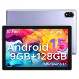 DOOGEE U10 Tablet 10 Zoll, Android Tablet, 4GB RAM+128GB ROM kinder Tablet (10.1", 128 GB, Android 15, WIFI, 16GB RAM (4 + 12 GB erweitert), Widevine L1, WiFi 6, 5060mAh) lila