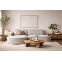 kaiser möbel Ecksofa Sofa L form, Couch L form MODENA STUDIO stoff Verita Beige, Links