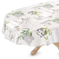 ANRO Tischdecke abwaschbar Wachstuch Wachstuchtischdecke Oval 140 x 240cm