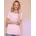 Longshirt CLASSIC BASICS Longshirt Damen Gr 50 rosa rosé weiß bedruckt 100 Baumwolle geblümt gemustert mehrfarbig Rundhals Shirts Longshirt