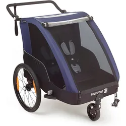 Multifunktionaler Fahrradanhänger und Kinderwagen & Transportgut Blau EINHEITSGRÖSSE