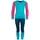TROLLKIDS Merino Ii Funktionsunterwäsche-set - Dark Turquoise / Bright Berry / Madeira Blue - 128 cm