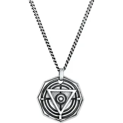 KUZZOI Herren Dreieck Kreis Symbol Magie 925 Silber 55 