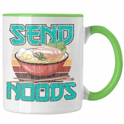 Trendation Tasse Trendation – Anime Tasse Geschenk Spruch Kaffeetasse Geschenke Deko Anme Fan Send Noods grün