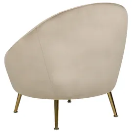 Beliani Sessel Langa Samtstoff 75 x 75 x 75 cm Taupe