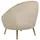 Beliani Sessel Langa Samtstoff 75 x 75 x 75 cm Taupe