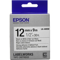 Epson LK-4WBW Beschriftungsband, 12mm, schwarz/weiß (C53S654016)
