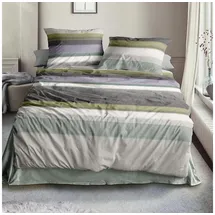 IRISETTE Koala 8617 gestreift grün 135 x 200 cm + 2 x 80 x 80 cm