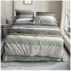 IRISETTE Koala 8617 gestreift grün 135 x 200 cm + 2 x 80 x 80 cm