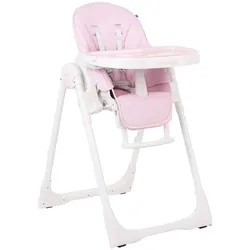 Kikkaboo Hochstuhl Pastello klappbar verstellbar Becherfassung Tisch abnehmbar rosa