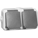 PEHA by Honeywell Doppelsteckdose 2 St. Grau