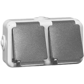 PEHA by Honeywell Doppelsteckdose 2 St. Grau