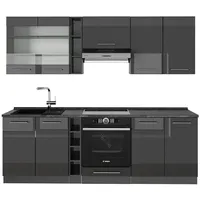 Vicco Küchenzeile Fame-Line 235 cm grau