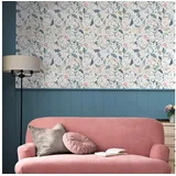 Laura Ashley Vliestapete Litton 52 cm x 10 m blau 1 34193