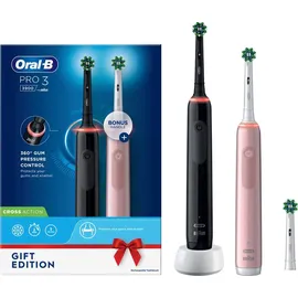 Oral-B Pro 3 3900 + 2. Handstück schwarz/rosa Gift Edition