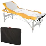 Mucola Massageliege Massageliege 3Zonen Kopfstütze Ergonomisch Leicht Tasche Kosmetikliege (Stück, 1-St., Premium-Liege), Extra dicke Polsterung gelb