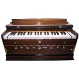 Premium Qualität Harmonium 9 Stops, 37 Tasten, dunkelbraun Harmonium | Vrindavan Bazaar