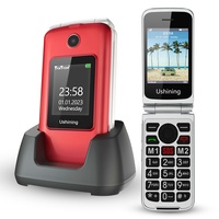 Tosaju 3G Seniorenhandy Klapphandy ohne Vertrag Einfach Großtasten Handy für Senioren mit Ladestation Notruftaste Dual-SIM 1200 mAh Akku Lange Standby-Zeit 2,8 und 1,77 Zoll Farbdisplay