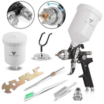 STAHLWERK HVLP Lackierpistole SG-600 ST mit 1,4 mm Düse und 600 ml Fließbecher