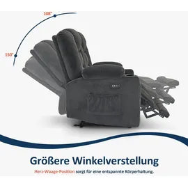 MCombo Sessel M MCombo 73 x 105 x 143 cm Grau mit Schlaffunktion