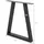 ECD Germany 2x Tischbeine Trapez Design 60 x 72 cm Anthrazit, Industriedesign,