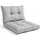 Beautissu Lounge Kissen Set 60 x 60 x 10 cm / 60 x 40 x 12 cm hellgrau 2-tlg.