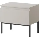 Selsey Nachttisch Nachtschrank, Mit Schublade Beige Schwarze Beine Bemmi - Beigemit schwarzen Beinen -