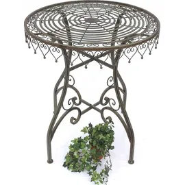 DanDiBo Ambiente Sitzgruppe Eisen Garten Antik Bistroset Malega Bistrotisch mit 2 Stühlen klappbar Metall Gartentisch - DanDiBo