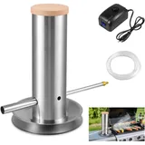 Kaltrauchgenerator aus Edelstahl, Rauchgenerator Kaltraucherzeuger Elektrisch mit Deckel Pumpe, Tragbares Räucherofen Elektrisch von Lebensmitteln und Fleisch,BBQ kaltrauchgenerator für Räucherofen