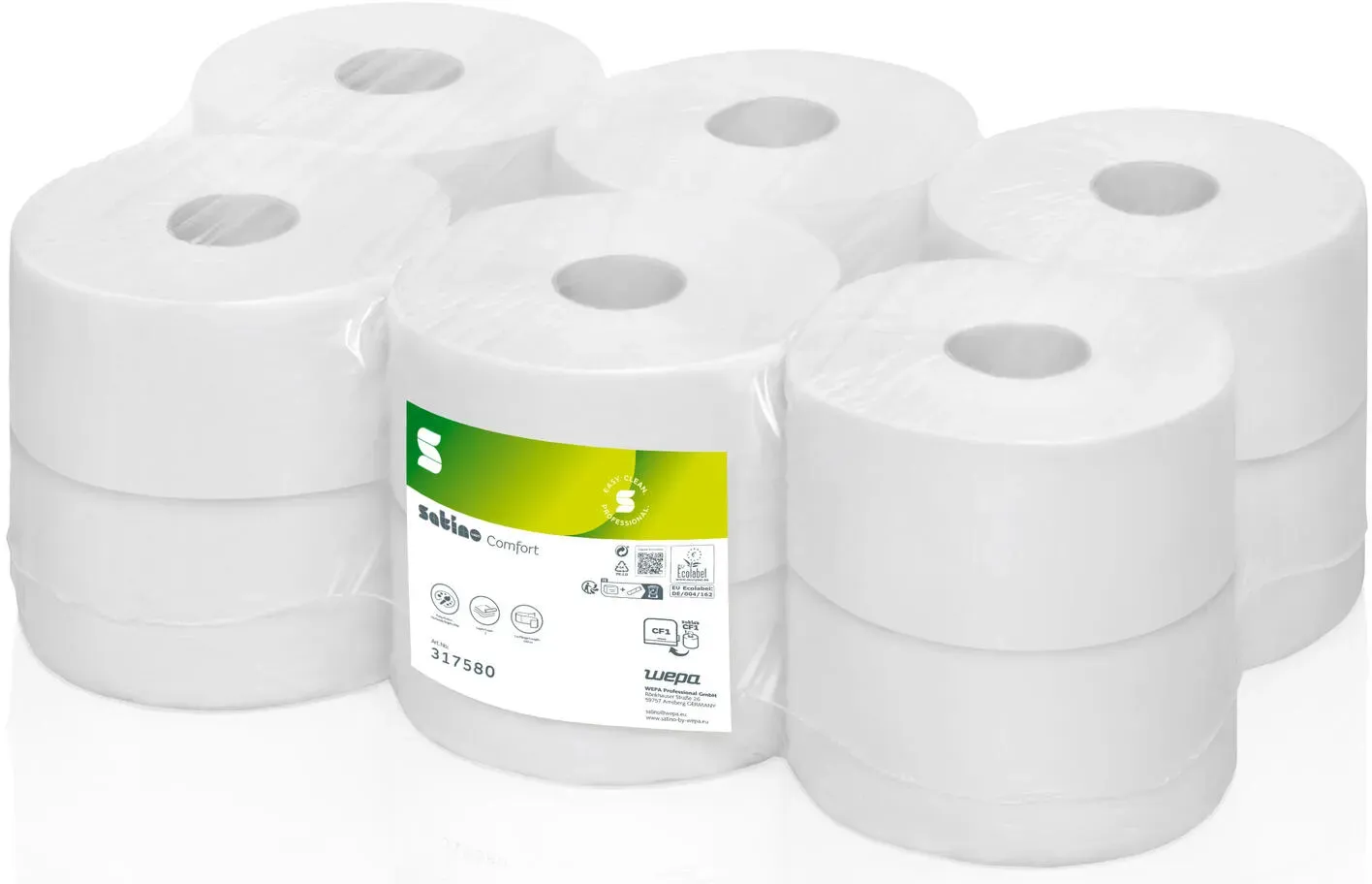 Comfort Toilettenpapier Innenabwicklung 2-lagig 12 Rollen je 720 Blatt CF2 kompatibel