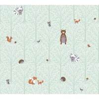 A.S. Création Little Love Vliestapete 64 cm x 10 m 300 g grün/braun/orange 381192