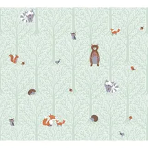 A.S. Création Little Love Vliestapete 64 cm x 10 m 300 g grün/braun/orange 381192