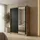 beautysofa Schwebetürenschrank HELA 120 x 204,5 x 60 cm Schwarz