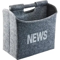Zeitungsständer LOCKER "NEWS", grau, B:31cm H:31cm T:19cm, Zeitungsständer, faltbar