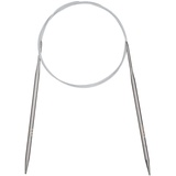 Aeelike 100 cm Rundstricknadel Set, 5,0 mm Edelstahl Rundstricknadeln mit Farbiges Stahlseil, Metall Rundstricknadeln Set, Ergonomische Stricknadeln Rundstricknadel für Anfänger, Erwachsene, Profis