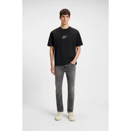 Boss T-Shirt BOSS ORANGE "Te voyage", Jungen, Gr. L, schwarz (schwarz001), Single Jersey, Obermaterial: 100% Baumwolle, unifarben, regular fit hüftlang, Rundhals, Shirts T-Shirt, mit coolem Logo-Druck