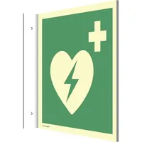 M-Wave Fahnenschild Defibrillator 148x148mm.