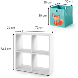 Vicco Kinderregal Tetra 72,6 x 72 cm Kiefer weiß